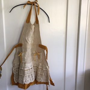 Anthropologie Crochet Apron